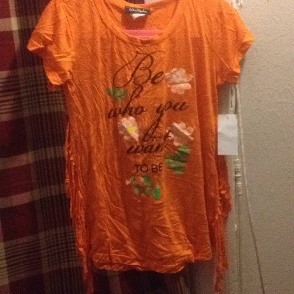 Be Who You Want To Be Orange Girls Tee